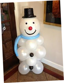 Gala Facility snowman made out of balloons